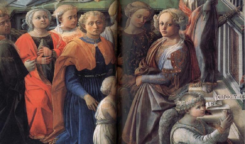 Details of The Coronation of the Virgin, Fra Filippo Lippi